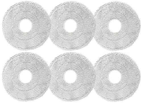 HUAREW 6 Piezas de paños de repuesto para Dreame L10 Ultra L10s Pro | L10s Ultra L20 Ultra Xiaomi X10+ aspiradora Robot, Juego de Accesorios de Mopa Húmeda de Microfibra Lavable