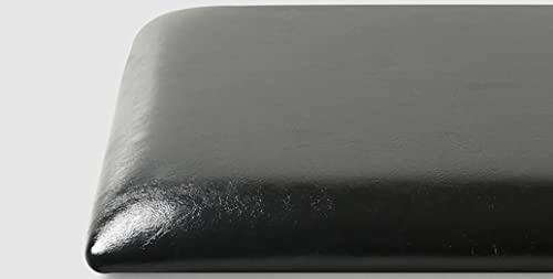 LinFortune Stuhlkissen für Esszimmerstühle wasserdichte Lederkissen Stuhl und Hockerkissen Ledersitzkissen Möbelpolsterung rutschfeste Stuhlunterlage (Farbe: Schwarz Größe: 20 x 30 cm)