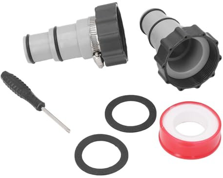 Threaded to Clamp Pool Hose Adapter, Connection, Wide Application, Versatile Use, Secure Connection, with Clamp Washer for 1.5 1.25 Inch Hoses, Pool Pump Hose Connector