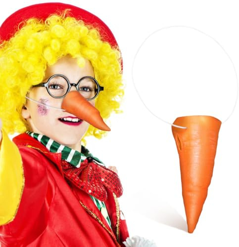 VICASKY Costume de bonhomme de neige, nez de carottes, bonhomme de neige, accessoire amusant, fête, cosplay et décoration de Noël, faux projets créatifs et déguisements