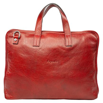 bupell Filigrane Aktentasche Laptoptasche Pietro aus pflanzlich gegerbtem Leder - Handgefertigt in Italien - Rosso