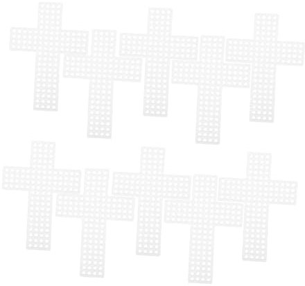 Hemobllo 20 Fogli di Tela di Plastica A Forma di Croce, Fogli di Plastica A Maglie, per Bambini E Principianti, per Ricamo, Punto Croce, Filati E Strumenti per L'artigianato