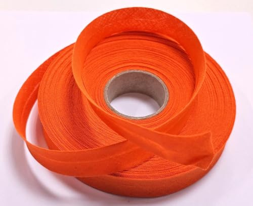 Baumwolle Schrägband vorgefalzt 40/20mm orange 10m
