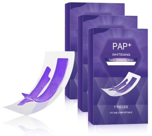 Teeth Whitening Strips Lila, Lila Zahnaufhellungsstreifen, Zahnstrips für Weiße Zähne, Zahnaufhellung Strips mit Minze Extrakt, Schonende Zahnaufhellung Whitening Strip, Nonsensitive Formula (3)