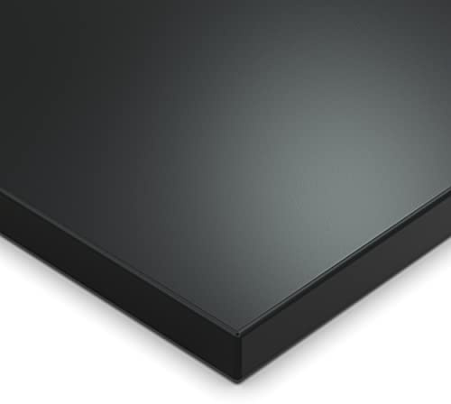 AUPROTEC Schreibtischplatte 19 mm 140x70 cm | wasserabweisend & Kratzfest | ideal für höhenverstellbare Tischgestelle in Homeoffice & Büro | Schwarz | 2 mm ABS-Kante