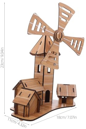 ULTECHNOVO DIY Windmill Model Kit Windmill Assembly Toy for Boy Girl Science Experiment Craft Model for Family Activities
