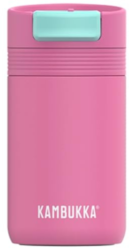 Kambukka Mug isotherme 300 ml Cabo Pink - Mug pour voiture avec écrou 2 en 1, acier inoxydable 18/8, Snapclean, 100 % étanche, BPA gratuit