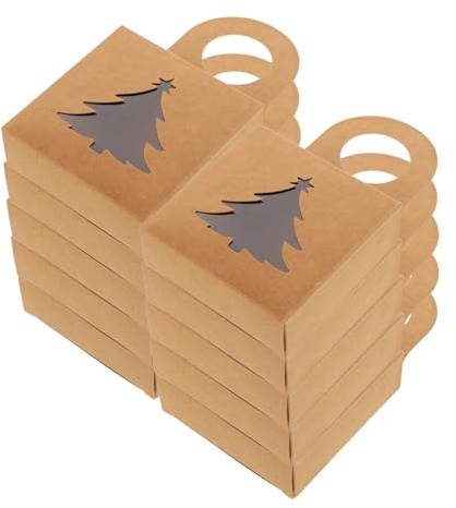DOITOOL 25stücke Faltbare Weingeschenkbox aus Papier mit Sichtfenster für Weinflaschen Aufbewahrungsbox für Geschenke mit Aufhängemechanismus Robust und Wiederverwendbar