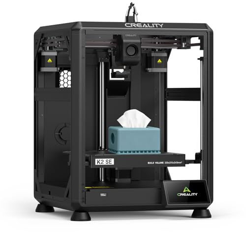 Creality K2 SE Impresora 3D, impresión de Alta Velocidad de 500 mm/s, extrusor de accionamiento Directo, nivelación automática Inteligente, Estructura Totalmente metálica, 220 × 215 × 245 mm