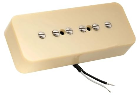 Alnico 5 P90 Hals Und Steg Tonabnehmer Für E Gitarren Offener Humbucker(1 Pc N Cream)