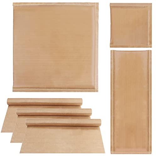 Belle Vous Heat Press Bügeldecke Kissen (3er Pack) 3 Größen Transfer Teflon Band & 3 Hitze Pads - Wiederverwendbares Heat Pack Ausgleichskissen Transferpresse zum Bügeln & Vinyl Projekte