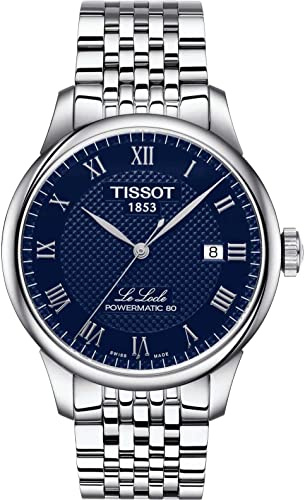 Tissot Mens Tissot Le Locle Powermatic 80 316L Stainless Steel case Swiss Automatic Watch, Grey, Stainless Steel, 19 (T0064071104300)