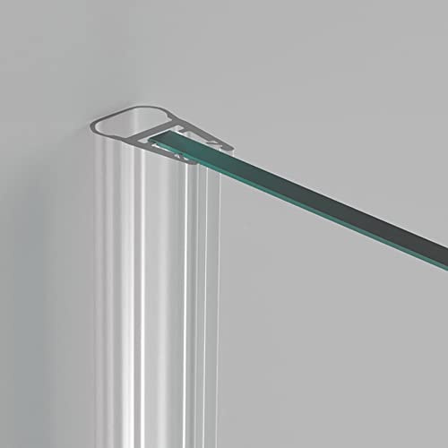 Duschdichtung für Glastüren 180cm I Duschtürdichtung 4-5mm Glasstärke senkrecht I Balgprofil Duschwand gerade I Duschkabinen Dichtungen I Abdichtung Dusche Balg 7mm