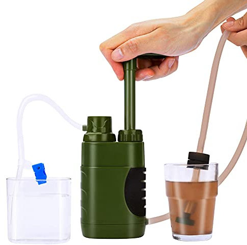 LYEAA Filtre à eau d'extérieur 5000 L, purificateur d'eau portable, filtre à eau d'urgence pour camping, randonnée, voyage