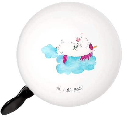 Mr. & Mrs. Panda Fahrrad Klingel Einhorn Verliebt - Geschenk, Glocke, Liebe, Fahrradklingeln, Wolke, Unicorn, Fahrradglocke, Einhörner, Fahrradklingel, Für