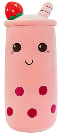 Bubble Tea Plüschkissen,Bubble Tea Kuscheltier Stofftier Milchtee Lange Kissen Plüschtiere Kawaii große süße Obst Komfort Umarmungskissen Teetasse Plüsch Kissen Sofakissen Geschenke für Mädchen Jungen