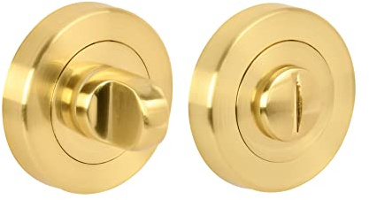 HANDLEZONE® Bathroom Toilet Door Thumbturn And Release Set - Brushed Brass