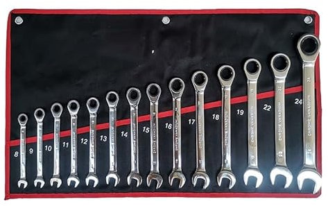 Llaves Fijas Con Carraca Juego de llaves de trinquete Plum Blossom Llave de combinación abierta Llave de trinquete doble rápida de dos vías Herramientas de reparación de automóviles Llave Carraca ( Co