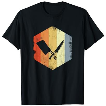 Couteau et hachoir Croquis de la personne viande Boucher T-Shirt