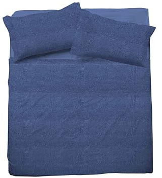 hermet Cristal, Set Lenzuola Letto Matrimoniale in Cotone, 100% Cotone,Completo Letto 2 Piazze, Lenzuolo Sopra, Lenzuolo con Angoli, Coppia Federe, Royal