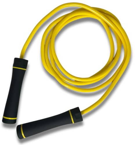 Elevate Rope Gewichtetes Springseil 10 mm, 3 m verstellbar | Schweres PVC-Kabel für Kraft und Ausdauer, ergonomische Griffe entlasten die Handgelenke, gratis Trainings-App