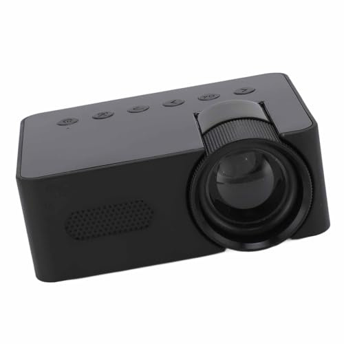 Mini Proyector, Proyector de Vídeo LED Full HD 1080P, Proyector Portátil para Exteriores con Sonido HiFi, Proyector de Teléfono de Cine en Casa para Viajes en el Patio, Camping,