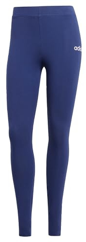 adidas Mujer Essentials Linear Cotton Leggings Tights, Dark Blue/White, M