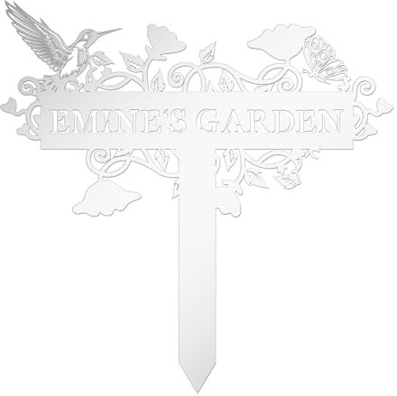 Personalisiertes Gartenpfahl Metallschild, Personalisiertes Gartenschild mit Pfahl Gartendekoration im Freien Personalisiertes Garten Namensschild Gartendekor Geschenke