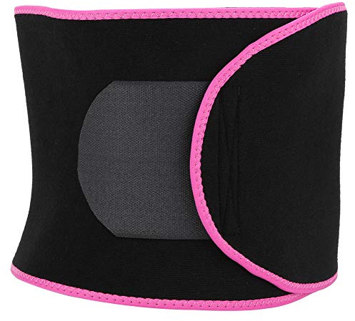 Magbälte, Filttyg + Neopren Unisex Svettbälte Magband Sportgördel Buken med Justerbar Krok och ögla för Midjans Formning, Sportskydd, Träningshjälp (Lila L-kodnummer)