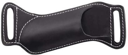 MiOYOOW Messerscheide für Gürtel, Leder Klappbares Taschenmesserholster Kompakter EDC Messertasche für 1,5 Gürtel zur Camping Jagd und Dschungel (Messer Nicht Enthalten)