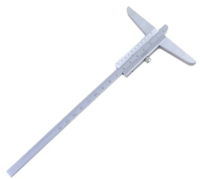Tiefenmessschieber 0–150mm aus Legierung mit Box, Silber | Rotary und Frei Einstellbar, Stoßfest und Verschleißfest, für Büro und Zuhause