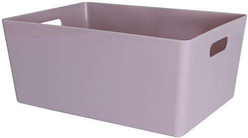 3x Ordnungsbox 15cm hoch FLIEDER 35x26x15cm 11,5L DINA4 Kunststoff Bad Korb