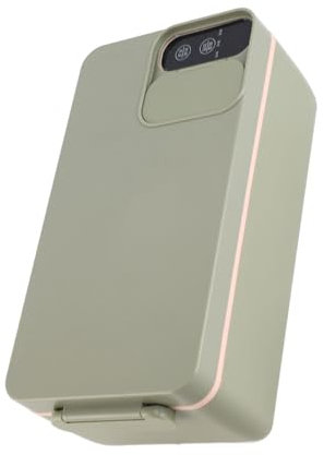 Scaldavivande Portatile Design a Doppia Tenuta a Prova di Perdite 1L Grande capacità per Scaldavivande Elettrico da Viaggio all'aperto (GREEN)