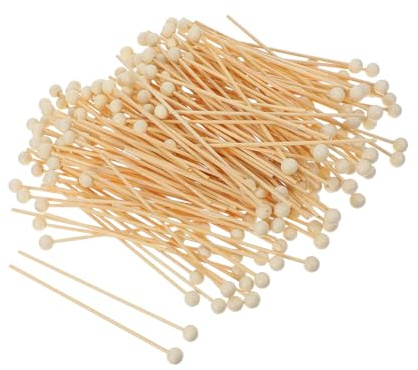 FELTECHELECTR 200piezas Palitos De Madera con Punta Redonda para Decoración De Tartas Dulces y Cócteles para Bodas y Eventos