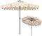 KOMFOTTEU Sombrilla de Jardín 280 cm, Parasol Terraza Exterior con Manivela y Función de Inclinación, Sombrilla de Mercado con 8 Varillas, para Playa, Jardín, Piscina, sin Base (Beige)