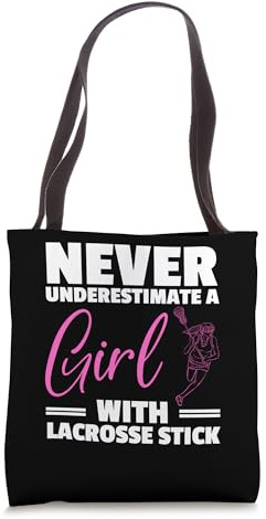 Cool Lacrosse Art For Wife Girl Women Lax Helmet Sport Lover Tote Bag