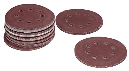 Disques de ponçage à 8 pcs à 8 pc | Fond de verre à crochet en carbure de silicium pour déuster/polissage/soudure | 5in 60-240 Disques abrasifs multiples grains