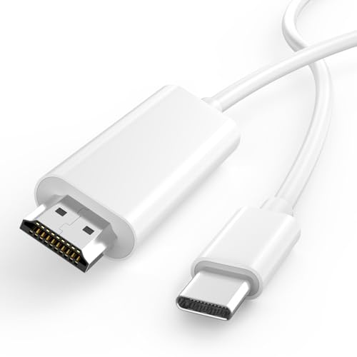 [Certificato Apple MFi] Cavo adattatore da USB C a HDMI, 4K a 60Hz da tipo C a HDMI 1,8 m, adattatore AV digitale USB-C per iPhone 16/16 Pro Max/15/15 Pro Max a monitor proiettore TV HD