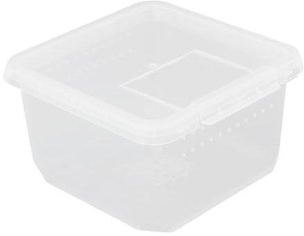 COLLBATH Mini Reptilien Zuchtbox Mit Atemlöchern Und Überschlagdeckel Tragbare Spinnen Transportbox Für Kleine Reptilien Echsen Und Insekten Leichtes Terrarium Gegen Ausbruch Geeignet
