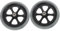 HOMSFOU 2pcs Wheelchair Front Wheels Swivel Replacement Parts for Wheelchair and -resistant Caster Bearings Easy to Install