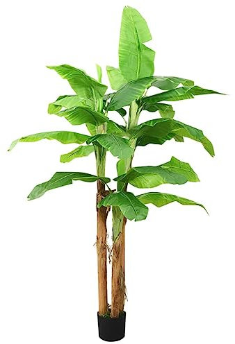 Haus & Garten, Möbel, künstlicher Bananenbaum mit Topf, 300 cm, grün
