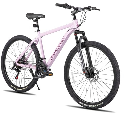 HH HILAND 27.5 Inch Mountain Bike, Mens and Womens Aluminum Frame MTB with 21 Speeds, Dis Brake, Hardtail Bicycle for Adults Purple