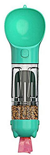 Botella de agua multifunción para perros con vaso, pala de estiércol y bolsa de basura para viajes, senderismo y caminata