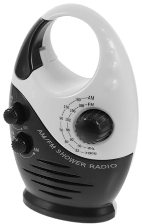 Holibanna Wasserdichtes Mini Duschradio Tragbar Mit Lautsprecher Praktisch Für Badezimmer Und Zuhause Portable Am Fm Radio Bad Radio Batterie Betrieben