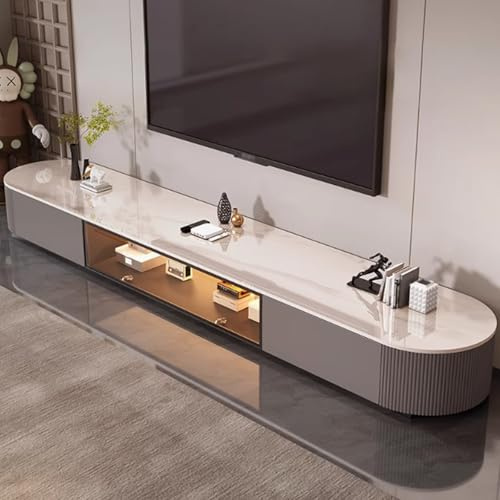 Mobile console TV con più scomparti, design salvaspazio da pavimento, per soggiorno e camera da letto