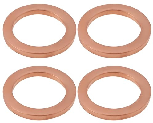 Briny River 4 Pezzi Guarnizione per Vite di Scarico Dell'olio Motore 90430-14M09 Compatibile con Yamaha F25A F25D FT25B