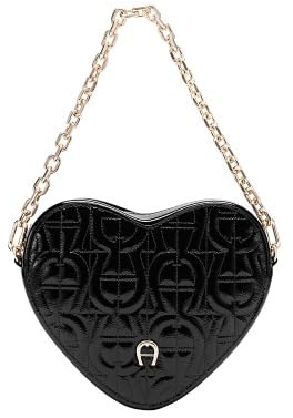 Aigner Schultertasche Herz/Pouch Heart, Schwarz-Lack