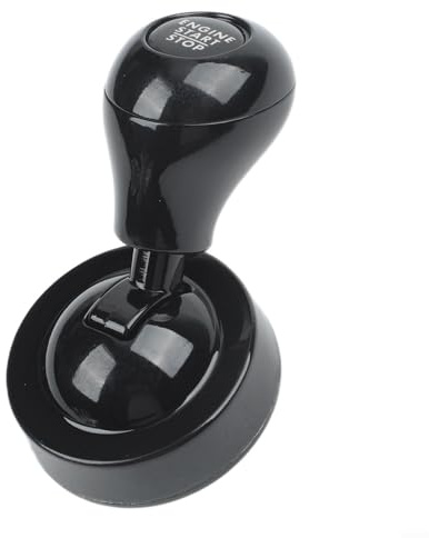 Momfin Copertura per pulsante di avviamento, leva del motore, interruttore a pulsante in metallo, maniglia a sfera, tappo decorativo (nero)