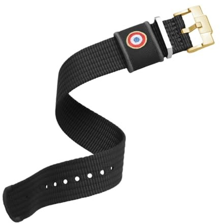 Genérico Compatible con Tudor Biwan TUDOR Collar sumergible serie FXD Correa de reloj de nailon con pulsera de lona tejida deportiva Nato for hombres de 22 mm(Black golden buckle)