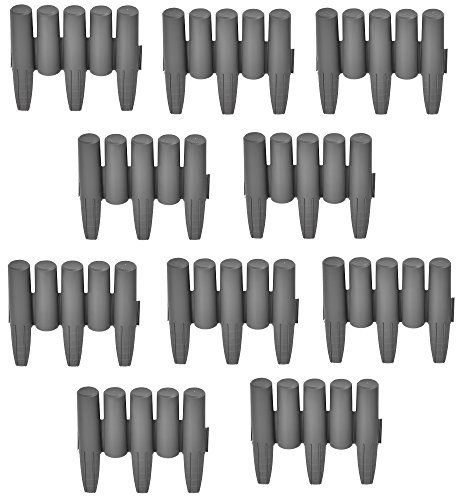 casa.pro 80er Set Palisade 'Espot' Dunkelgrau Länge 2160cm Beetumrandung Rasenkante